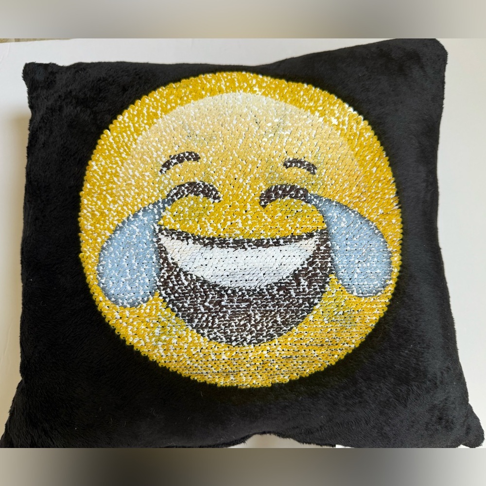 Black Pillow Laughing & Sad Emoji